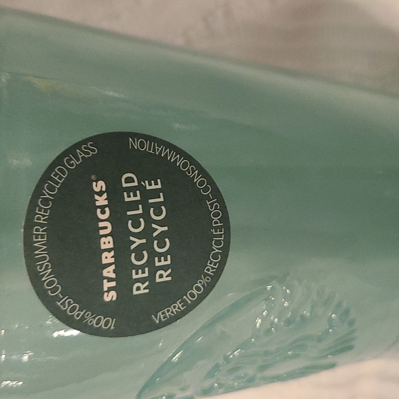 NWT Starbucks Summer 2021 16oz Recycled Glass Cold Cup Tumbler - Picture 3 of 5